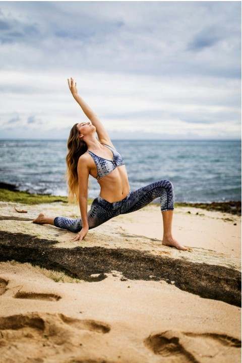 Pregnant woman practising yoga
