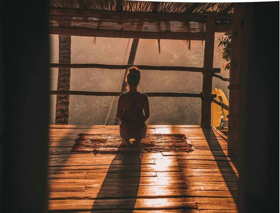 Morning park yoga