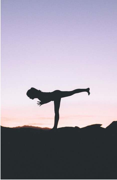Sunrise yoga in park